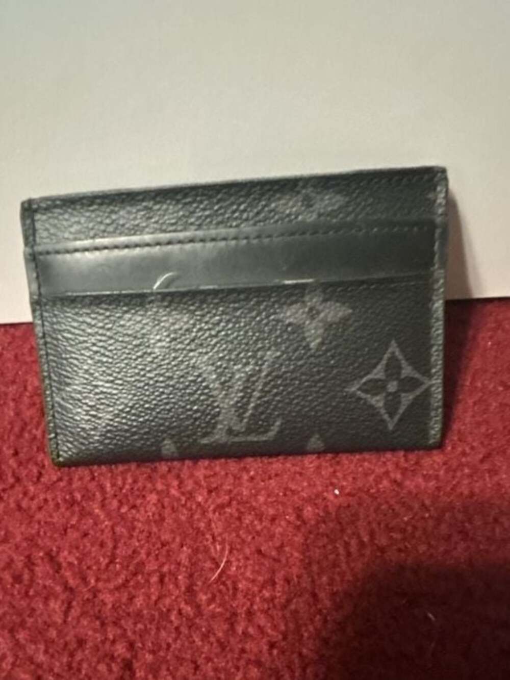 Louis Vuitton Monogram Eclipse Coated Canvas Double Card Holder